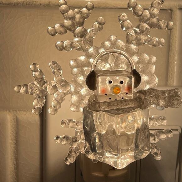 Set of two Christmas night lights Santa and snowman work good - Picture 9 of 9